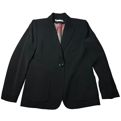 #ad Tahari Arthur Levine Black Suit Jacket Blazer Size 14 May Fit More Like 10 12