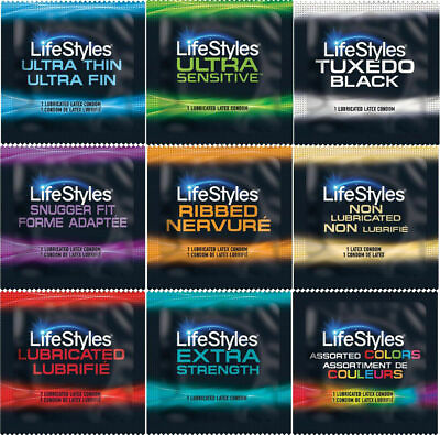 #ad Lifestyles Lubricated Latex Bulk Condoms Choose Style amp; Amount Value Packs