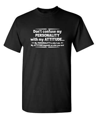 #ad Don#x27;t Confuse My Personality Sarcastic Humor Graphic Novelty Funny T Shirt