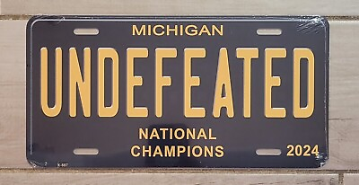 #ad University Of Michigan UNDEFEATED License Plate 2024