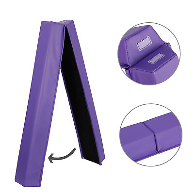 #ad 6FT Purple Folding Floor Balance Beam Gymnastics Equipment Sports Training Home