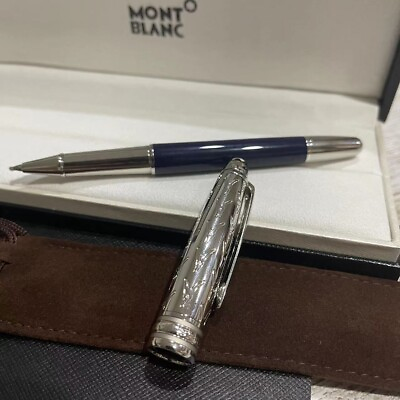 #ad Montblanc Meisterstuck Le Petit Prince Rollerball Pen M163P Classic Blue Silver $119.00