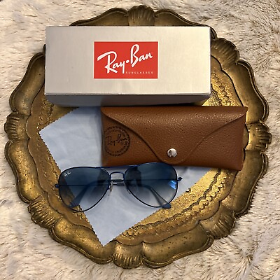 #ad Ray Ban Blue Aviator sunglasses women