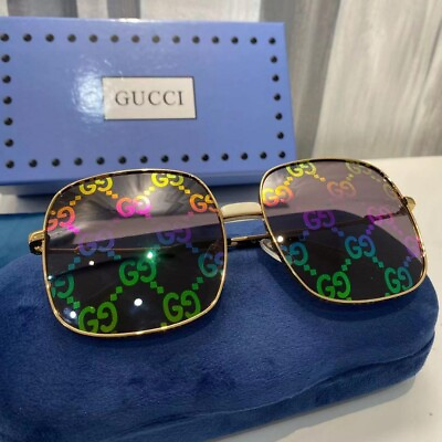 #ad GUCCI square sunglasses rainbow monogram mirror Accessories Eyewear 15