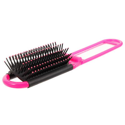 #ad Hair Brush with Mirror Detangling Brush Hair Styling Brush Portable Hair Comb