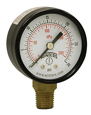 #ad Winters 2 inch Dial Size Multi Function Economy Utility Dry Pressure Gauge Br...