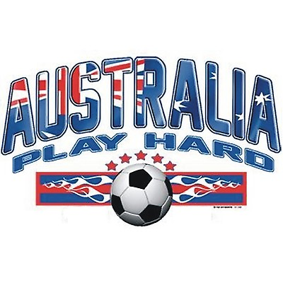 #ad New AUSTRALIA PLAY HARD SOCCER BALL T Shirts Small to 5XL BLACK or WHITE AU $24.95