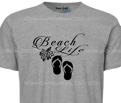 #ad Beach Flip Flops Sun Beach Life T Shirt Dso