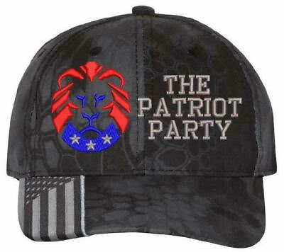 #ad The Patriot Party LION Hat Embroidered USA 300 Mossy Adjustable Hat TRUMP 2024