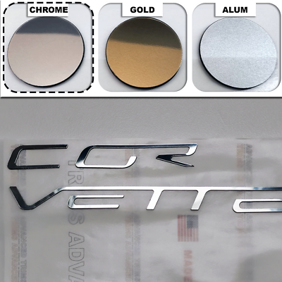 #ad 2005 2013 Corvette C6 CHROME Plastic Letters Rear Bumper Emblem Decals