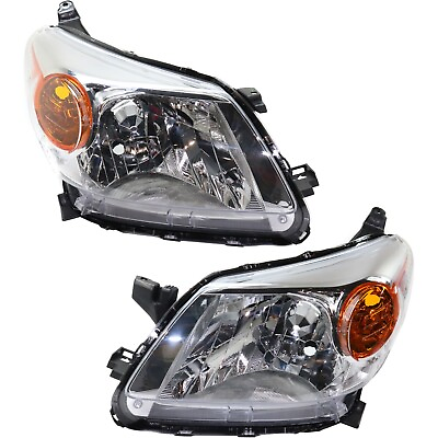 #ad Headlight Set For 2008 2012 Scion xD Driver and Passenger Side CAPA Clear Lens