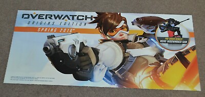 #ad Overwatch Origins Edition In Store Promotional Sign RARE 2016 Video Game