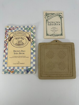 #ad 1994 Brown Bag Paper Art Snowflake Cookie Mold amp; Idea Recipe Book Set