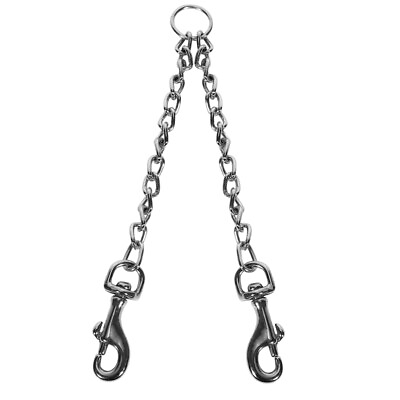 #ad Dog Coupler Twin Lead 2 Way For Two Pet Walking Leash Safety Chain C5R9 $8.43