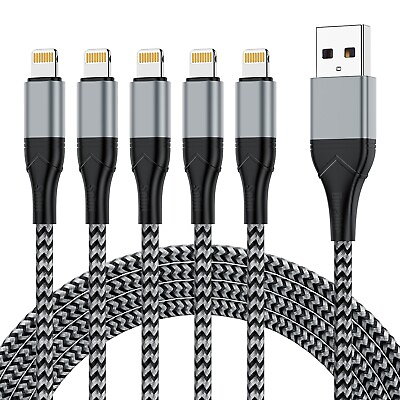 #ad 3Pack 6ft Phone ChargerCharging Cable for iPhone 14 13 12 11 Pro 11 XS MAX XR 8