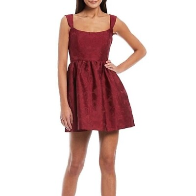 #ad NWT $215 Sachin amp; Babi sz 8 Cherry Red Gail Formal Floral Jacquard Midi Dress