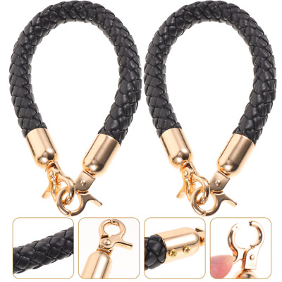 #ad 2 Pcs Pu Wallet Handle Woven Tote Purse Charms for Handbags