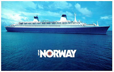 #ad Norwegian Caribbean Line SS NORWAY Giant Format Color Postcard 4.5quot;x7.5quot;