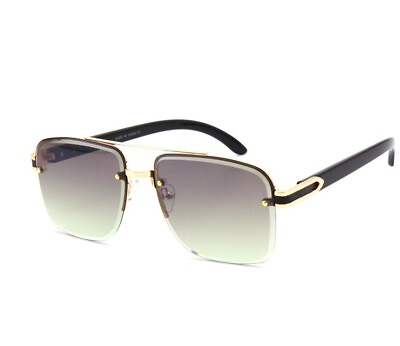 #ad Sunglasses New Style Glasses Men Gold Metal Designer Square Retro Shades Hip Hop $19.99
