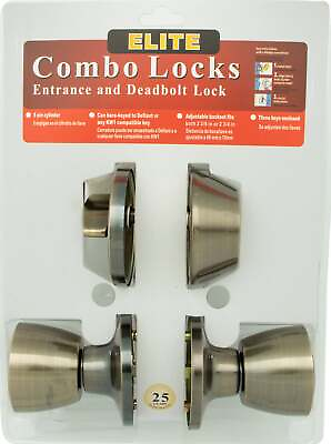 #ad Combo Entry Door Lock amp; Deadbolt Antique Bronze 3 Keys