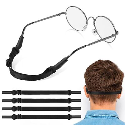#ad 4 Pack No Tail Adjustable Eyewear Retainer Glasses Straps Sunglasses Holder