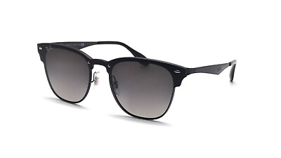 #ad Ray Ban Blaze Clubmaster Black Sunglasses RB3576N 153 11 Dark Lenses Color 47mm