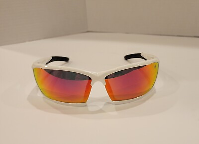 #ad Scattante White Cycling Sunglasses Orange Lenses
