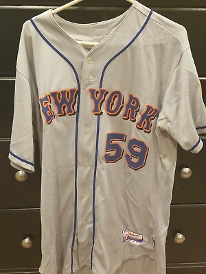 #ad dan warthen game used jersey worn new york mets ny 2010 authentic team issued