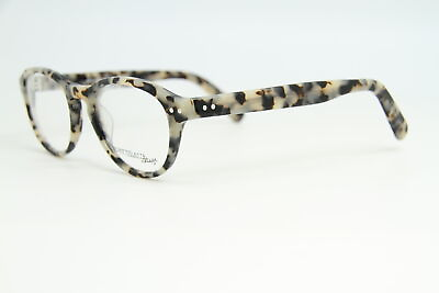 #ad CHEZ COLETTE GUSTAVE Brown White Acetate Eyeglasses Optical Frame 19 1