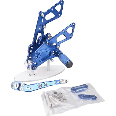 #ad Blue CNC Rearset Footpeg Brake Shift For Suzuki GSXR600 750 2011 2023