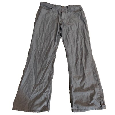 #ad Banana Republic Gray Straight Leg Fit Striped Casual Pants Sz 33 16 100% Cotton