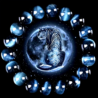 #ad Natural Blue Tiger Eye Beaded Elastic Bracelets Yoga Meditation Jewelry 8MM Gift $15.98