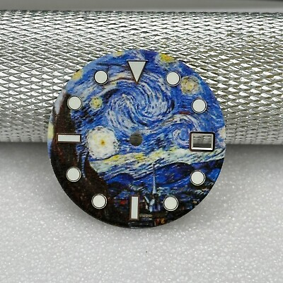#ad Van Gogh Starry Night Dial with date window 28.5mm