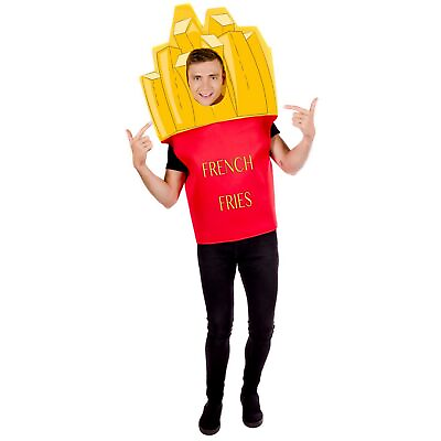 #ad Mens Womens French Fries Chips Costume Adult Funny Food Novelty Costume Hallowee