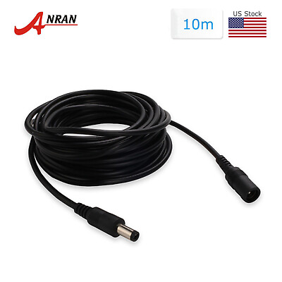 #ad 2M 5M 10M DC Power Extension Cable Cord 5.5mmx2.1mm for CCTV Security Camera DVR $7.99