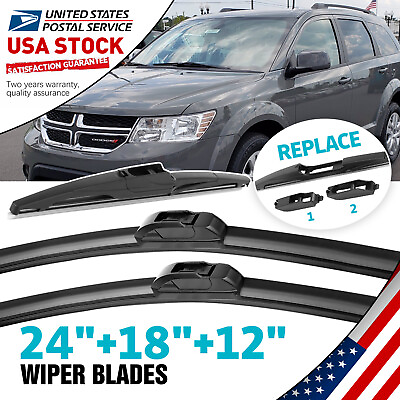 #ad Front Windshield Direct Connect 24quot; 18quot; 12quot; Wiper Blades Front Left amp; Right Rear