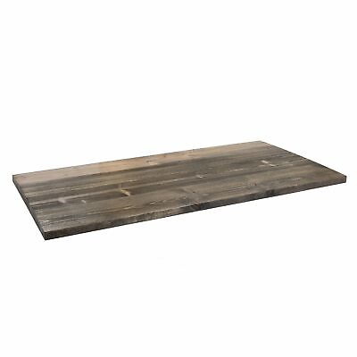#ad RESTORE Boulder Black Solid Wood Desk Tabletop