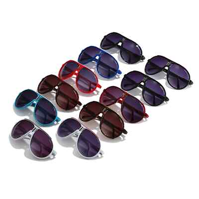 #ad Men Women Retro Sunglasses Unisex Square Bright Black Frame Carrera Glasses C138