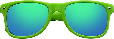#ad Womens Mens Unisex Polarized Square Sunglasses Retro Sun Mirror Lens Green