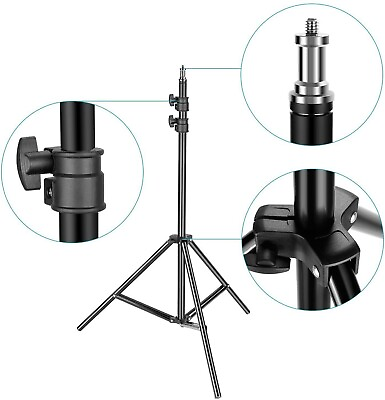 #ad 7#x27; feet 84quot; inch 2m Compact Stand Tripod Aluminum for Photo Video Studio Lights