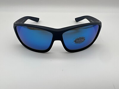 #ad NEW Costa Del Mar CAT CAY Polarized Sunglasses Blackout Blue Mirror Glass 580G