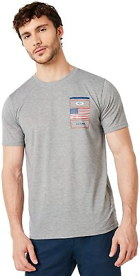 #ad Oakley Men NEW Texas Gray Melange T Shirt Size S