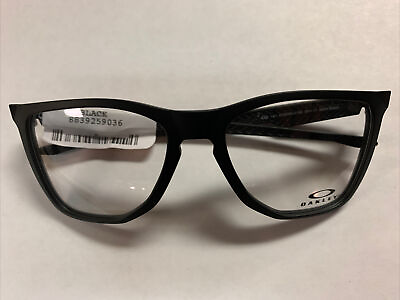 #ad New Oakley Cut OX8058 0156 Eyeglasses Satin Black Frame Demo Lens 56 17 140