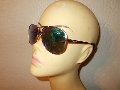 #ad Michael Kors MK5004 Chelsea Gold Frame Blue Mirror Lenses Sunglasses