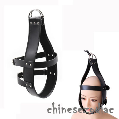 #ad Bondage Suspension Head Harness Hanging Slaves Hood Mask Headgear Restraint
