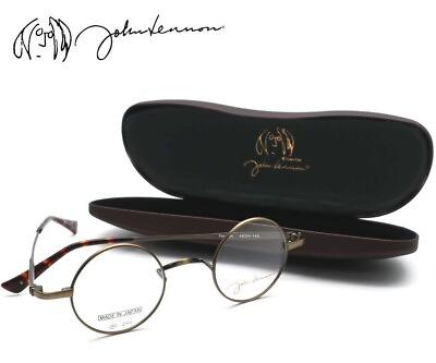 #ad John Lennon Round Eyeglasses Frame Antique Collection With Case Made In Japan