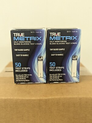 #ad True Metrix Blood Glucose Test Strips 100 CT 2 BOXES OF 50 EXP 07 26 2025.