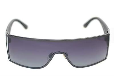 #ad POLICE ORIGINS 5 Designer Sunglasses SPL892 0627 Wrap Visor Shield in Black Grey $199.95