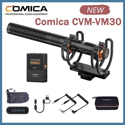 #ad Comica CVM VM30 2.4G Super Cardioid Condenser Wireless Shotgun Microphone