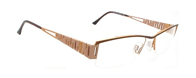 #ad New Authentic Cazal MOD.4162 COL.004 Germany Brown Metal Half Rim Eyeglasses